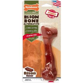 Nylabone Power Chew Bison Bone Alternative Dog Chew Toy Beef Flavor