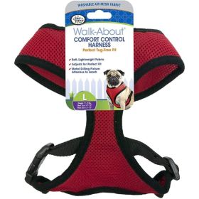 Four Paws Comfort Control Harness (Option: Red  Large  For Dogs 11 to 18 lbs (19" to 23" Chest & 13" to 15" Neck))