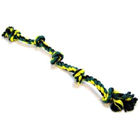 Flossy Chews Colored 5 Knot Tug Rope (Option: X Large (3' Long))