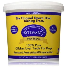 Stewart Pro Treat 100% Freeze Dried Chicken Liver for Dogs (Option: 11.5 oz)