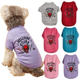 Pet Dog Halloween Cosplay Crewneck Bull T-shirts (Type: Violet bullM)