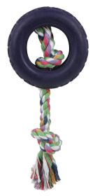 Rubberized Dog Chew Rope and tire (Option: Black)